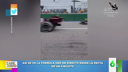 Así se ve una carrera de Fórmula 1 en directo desde la recta de un circuito Así se ve una carrera de Fórmula 1 en directo desde la recta de un circuito