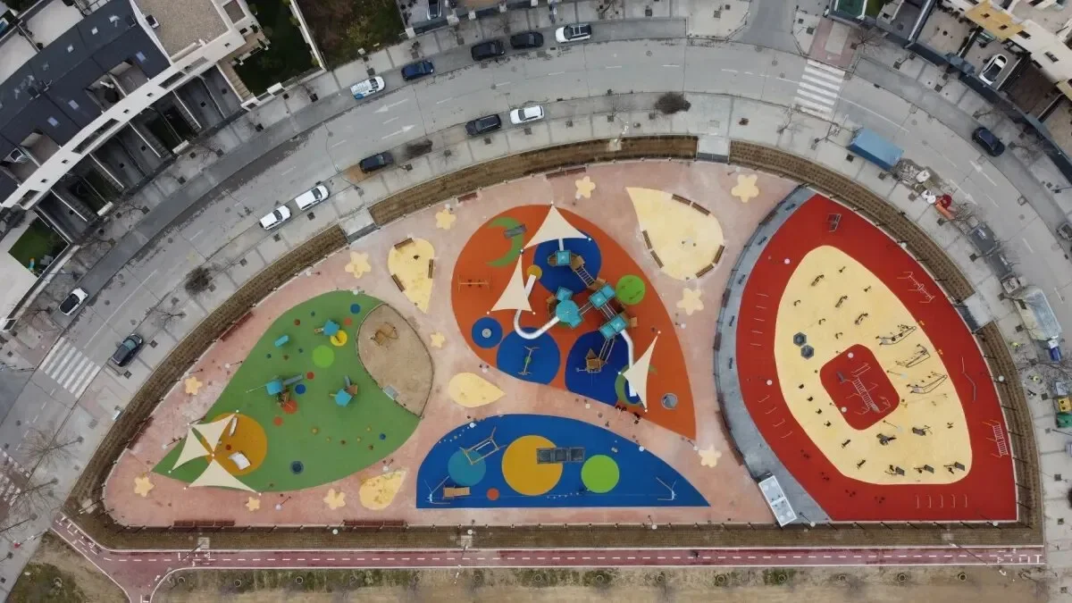 Plano del nuevo parque infantil de Leganés Plano del nuevo parque infantil de Leganés