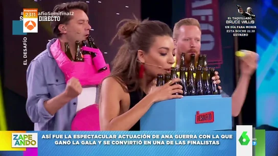 Ana Guerra sorprende a Pilar Rubio en El Desafío interpretando 'Wake me up' con botellas Ana Guerra sorprende a Pilar Rubio en El Desafío interpretando 'Wake me up' con botellas