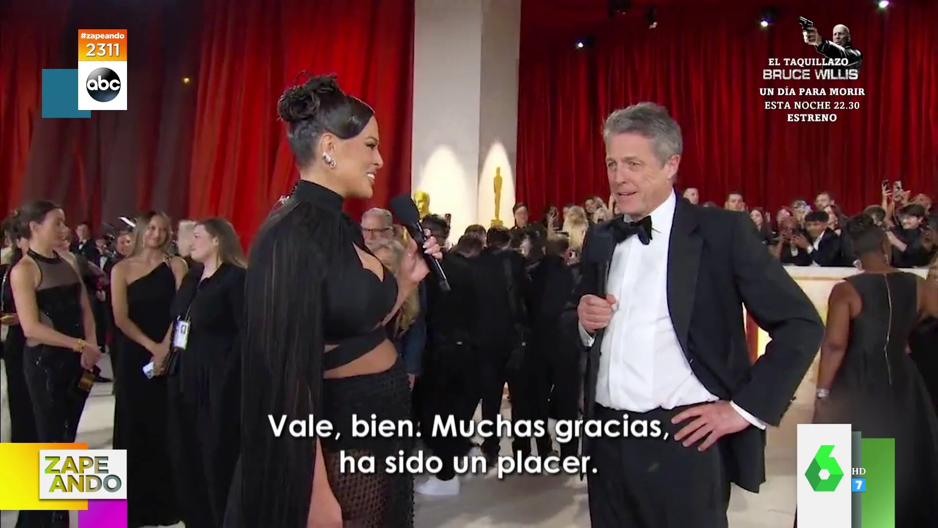 La incómoda momento de Ashley Graham a Hugh Grant en los Oscar: así fue la surrealista entrevista