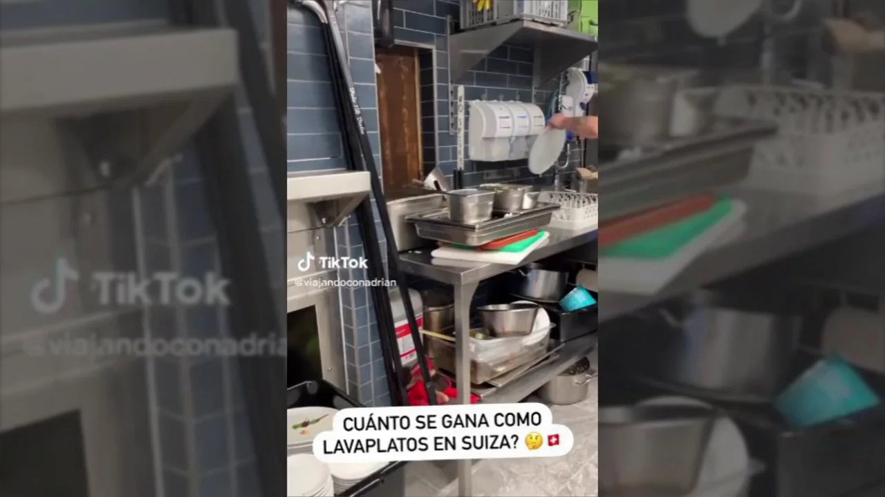 Una joven se hace viral en Tiktok al contar cuánto le pagan en Suiza por lavar platos Una joven se hace viral en Tiktok al contar cuánto le pagan en Suiza por lavar platos