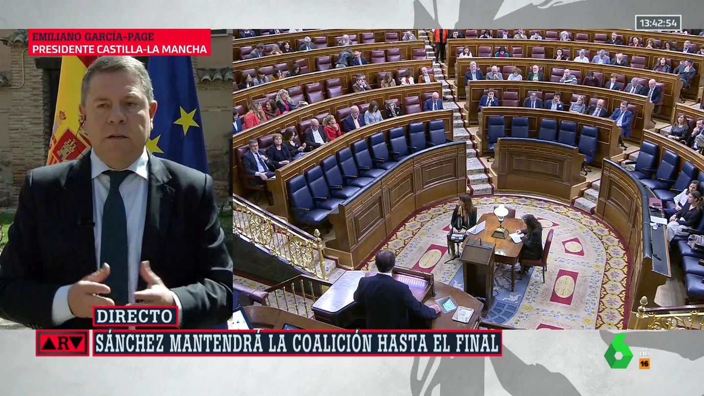 García-Page descarta que se vaya a romper la coalición: "En Podemos no saben conjugar el verbo dimitir" García-Page descarta que se vaya a romper la coalición: "En Podemos no saben conjugar el verbo dimitir"