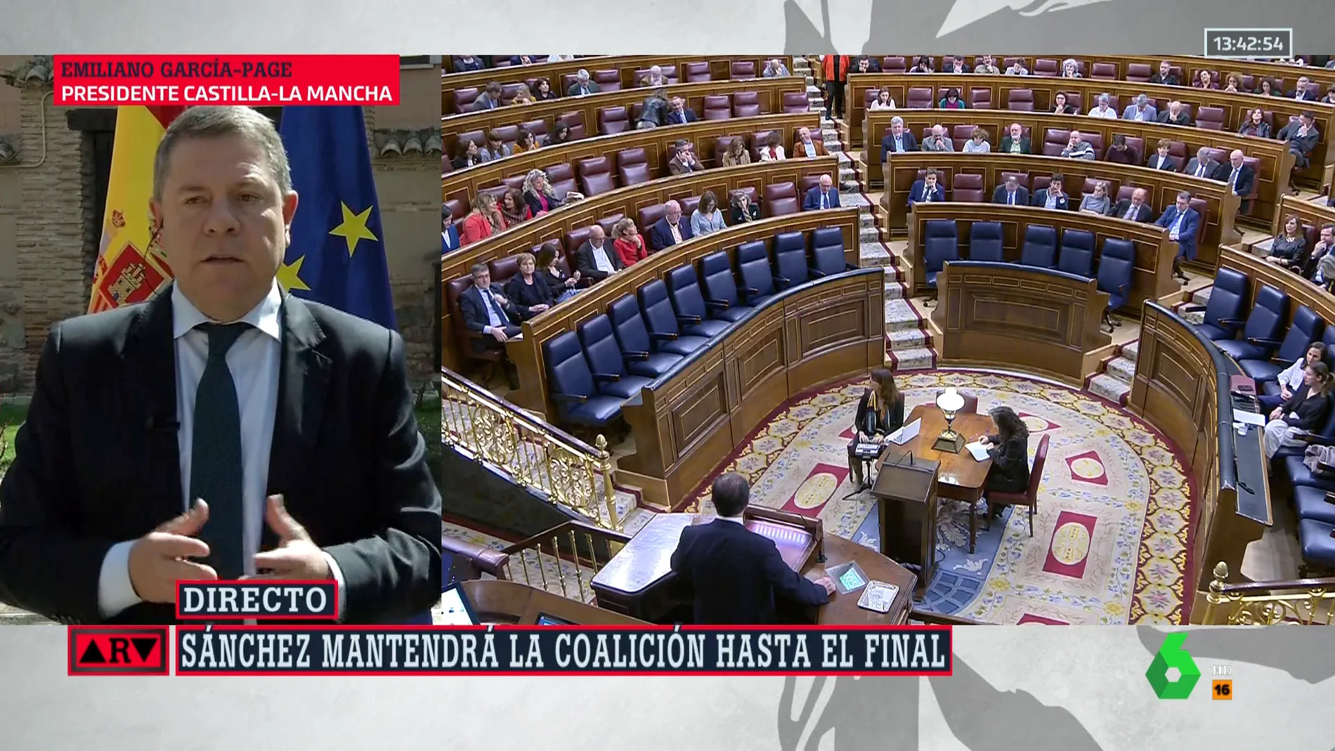 García-Page descarta que se vaya a romper la coalición: "En Podemos no saben conjugar el verbo dimitir"
