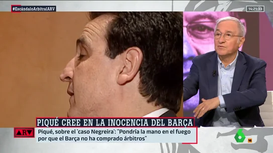 Sardá desvela cuál fue la reacción de sus amigos culés al conocer el 'caso Negreira' Sardá desvela cuál fue la reacción de sus amigos culés al conocer el 'caso Negreira'