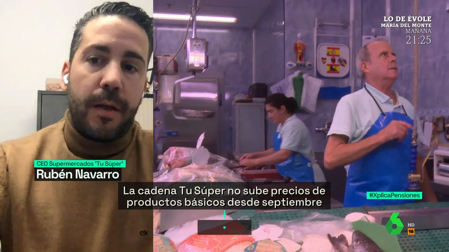 El CEO de unos supermercados explica por qué no han subido el precio de los productos básicos "El margen de beneficios se ha visto mermado", afirma en este vídeo Rubén Navarro, CEO de los supermercados TuSuper, si bien destaca que esta medida "tampoco es una sangría y podemos ayudar a ese cliente que no puede llegar a fin de mes".