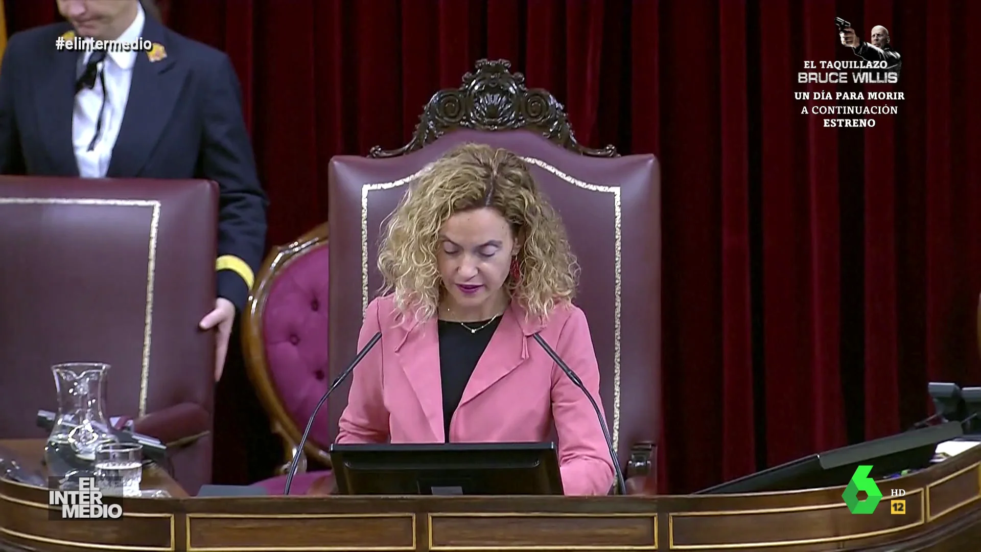 Vídeo manipulado - Meritxell Batet dirige una clase improvisada de yoga en el Congreso de los Diputados