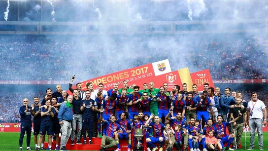 Festejo del Barça con el título de Copa Festejo del Barça con el título de Copa