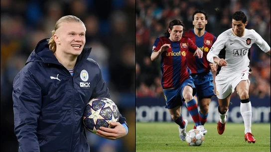 Haaland, Leo Messi y Cristiano Ronaldo en Champions Haaland, Leo Messi y Cristiano Ronaldo en Champions