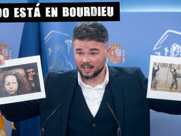 El portavoz de ERC en el Congreso, Gabriel Rufián, en el Congreso de los Diputados este martes.