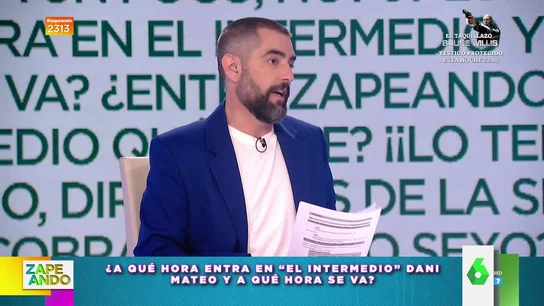 Dani Mateo desvela sus entresijos en El Intermedio y Zapeando: este es su horario real en televisión Dani Mateo desvela sus entresijos en El Intermedio y Zapeando: este es su horario real en televisión