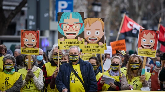 Manifestación a favor de derogar la ley Mordaza Manifestación a favor de derogar la ley Mordaza