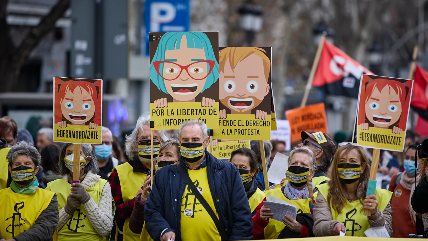 Manifestación a favor de derogar la ley Mordaza Manifestación a favor de derogar la ley Mordaza