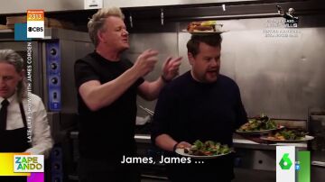 James Corden inaugura un restaurante junto a Gordon Ramsay