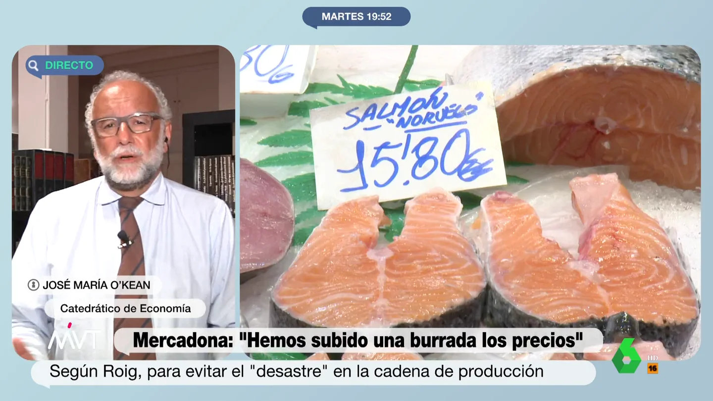 El economista José María O'Kean, en Más Vale Tarde. ¿Qué debe hacer el Gobierno ante la subida de precios? El economista José María O'Kean responde