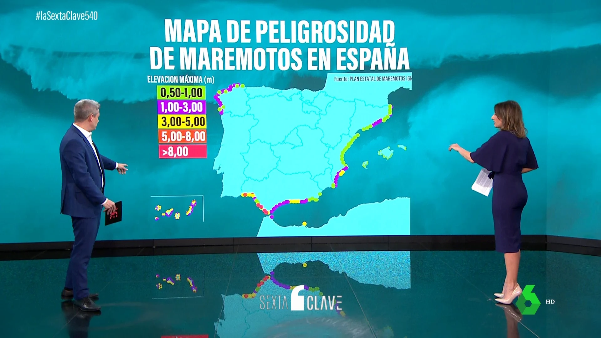 Mapa de peligrosidad de maremotos en España