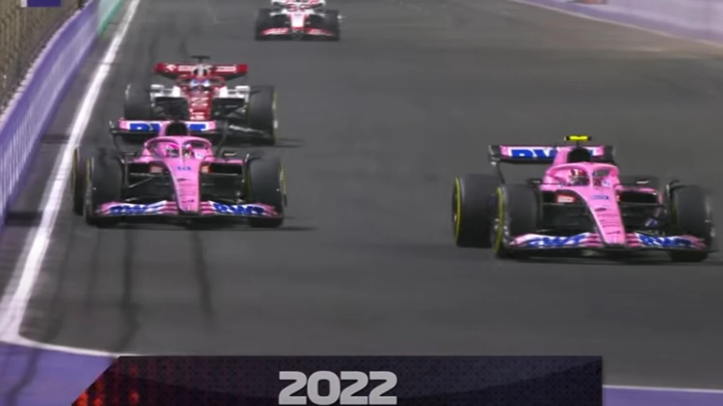 Batalla de Fernando Alonso y Esteban Ocon en Arabia Saudí Batalla de Fernando Alonso y Esteban Ocon en Arabia Saudí