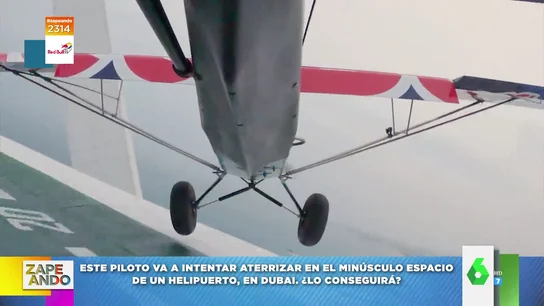 El increíble aterrizaje de una avioneta en el helipuerto de un edificio en Dubái El increíble aterrizaje de una avioneta en el helipuerto de un edificio en Dubái