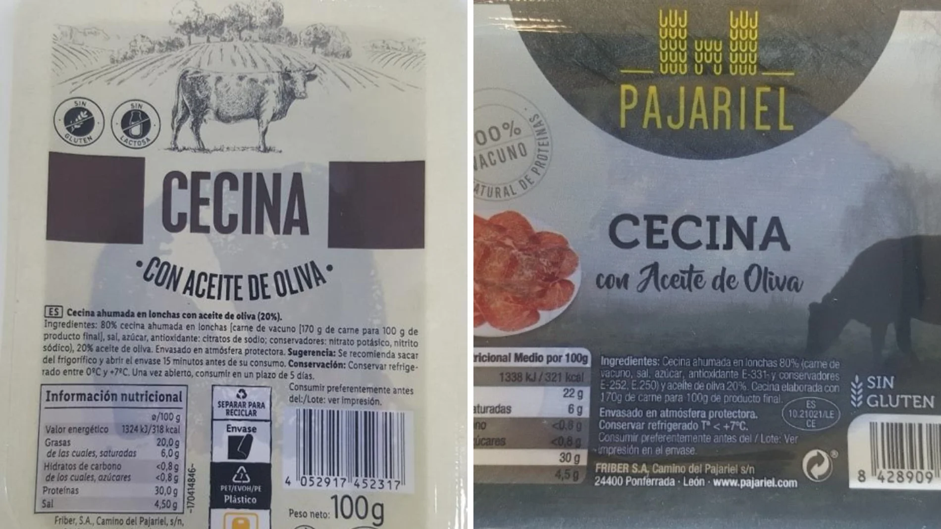 Alerta alimentaria por listeria en unos paquetes de cecina en aceite de oliva vendidos en supermercado