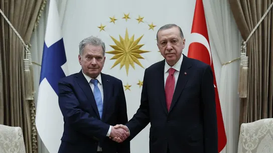 El presidente turco, Recep Tayyip Erdogan, junto al finlandés, Sauli Niinisto, en Ankara El presidente turco, Recep Tayyip Erdogan, junto al finlandés, Sauli Niinisto, en Ankara