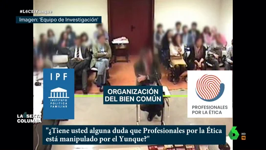 Los 'cuernos' de El Yunque: estas serían algunas de las asociaciones tapadera de la sociedad secreta "El Yunque trabaja principalmente con asociaciones tapadera, que algunas veces están dadas de alta como asociaciones civiles o a veces son un nombre, una cuenta en redes sociales o una página web", explica José Luis Navarro a laSexta Columna.