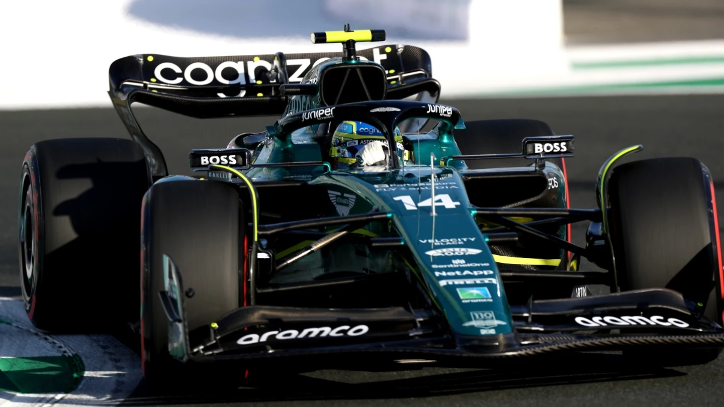 Fernando Alonso, con el Aston Martin en Jeddah Fernando Alonso, con el Aston Martin en Jeddah
