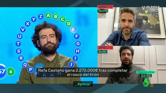 Rafa Castaño, a favor del "mordisco" de Hacienda a su premio en Pasapalabra: "Sé que con ese dinero voy a contribuir a muchas cosas buenas" Rafa Castaño, a favor del "mordisco" de Hacienda a su premio en Pasapalabra: "Sé que con ese dinero voy a contribuir a muchas cosas buenas"