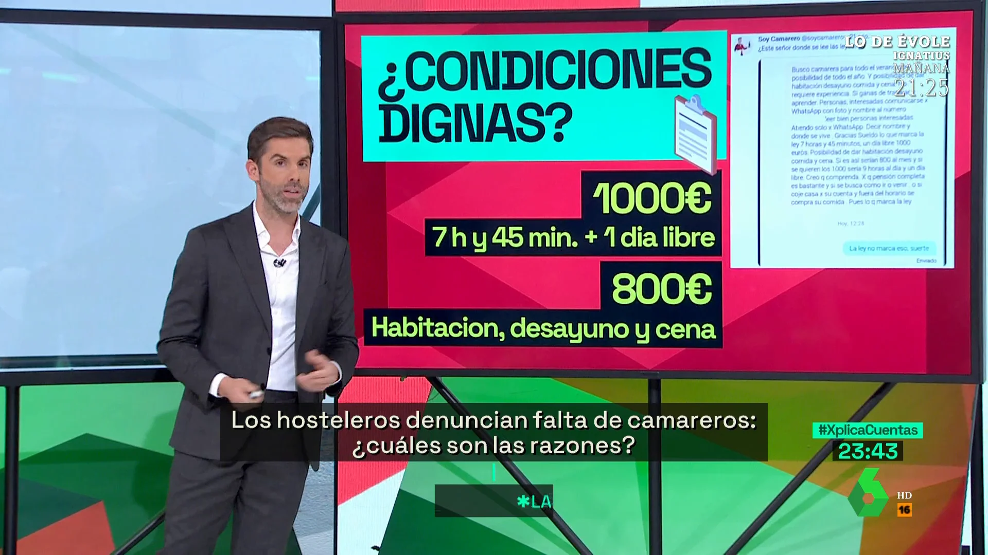 Salario de 900 euros y un día de descanso, alta de 4 horas por una jornada... Yélamo repasa las ofertas más indignantes en hostelería