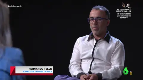 Fernando Tello es uno de los militares españoles destinados a la guerra de Irak. En este vídeo de El Intermedio, explica a Andrea Ropero cómo es el estrés postraumático que sufre desde que volvió de allí y por el que el Ejército le despidió.