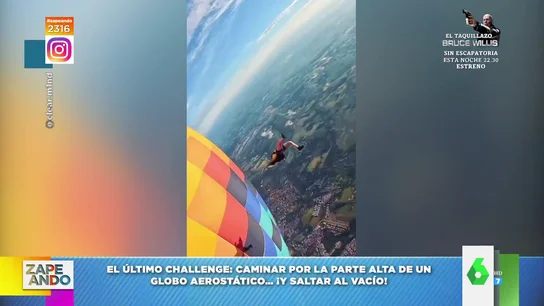 El salto viral de estos deportistas desde un globo aerostático El salto viral de estos deportistas desde un globo aerostático