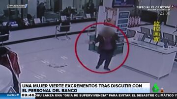 Una mujer esparce excrementos en una sucursal bancaria tras haber discutido con el personal