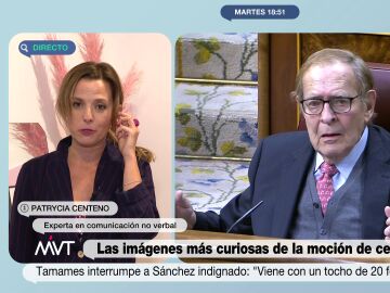 Del enfado con Sánchez al no aplauso a Abascal: una experta en comunicación no verbal analiza los gestos de Tamames
