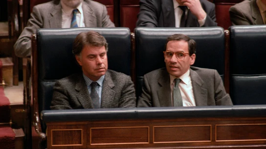 Felipe Gonzáles, durante la moción de censura que presentó Alianza Popular contra su gobierno Felipe Gonzáles, durante la moción de censura que presentó Alianza Popular contra su gobierno