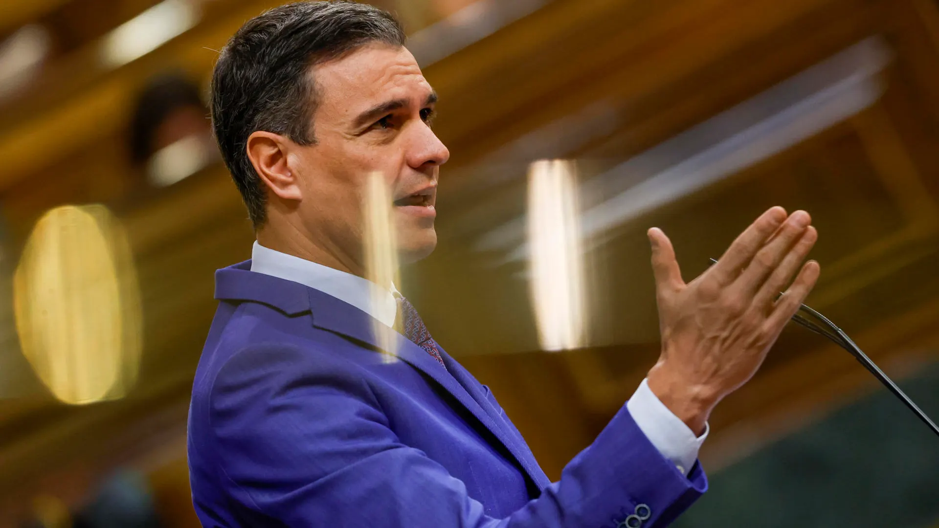 El presidente del Gobierno, Pedro Sánchez, en la moción de censura en el Congreso de los Diputados