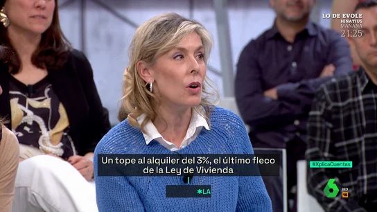 Ana González, de las asociaciones de propietarios, sobre el tope al alquiler: El 2 por ciento en muchos casos es injusto "En casos de familias vulnerables puede tener sentido, pero hay viviendas en las que vive un cónsul o un registrador de la propiedad", comenta en laSexta Xplica Ana González, vicesecretaria de la Confederación de Asociaciones de Propietarios.