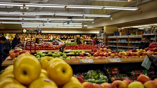 Imagen de archivo de un supermercado. Imagen de archivo de un supermercado.