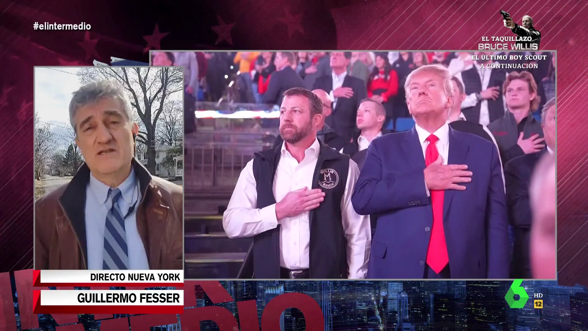 El corresponsal de El Intermedio destaca "las pelotas" del fiscal de Nueva York, Alvin Bragg, para imputar a Trump: "A pesar de todas las amenazas de la mafia que está recibiendo está siguiendo adelante con ello". Su análisis al completo, en este vídeo.