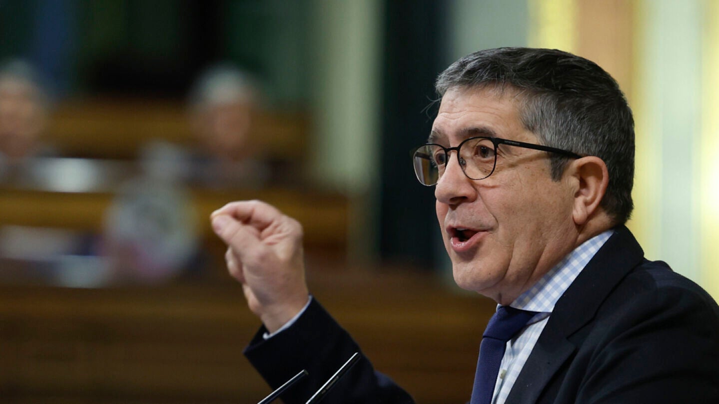 Patxi López, portavoz del Grupo Parlamentario Socialista, durante su intervención en el debate de la moción de censura de Vox