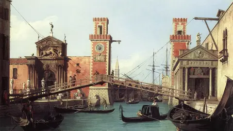 Vista de la entrada al Arsenal. Canaletto Vista de la entrada al Arsenal. Canaletto