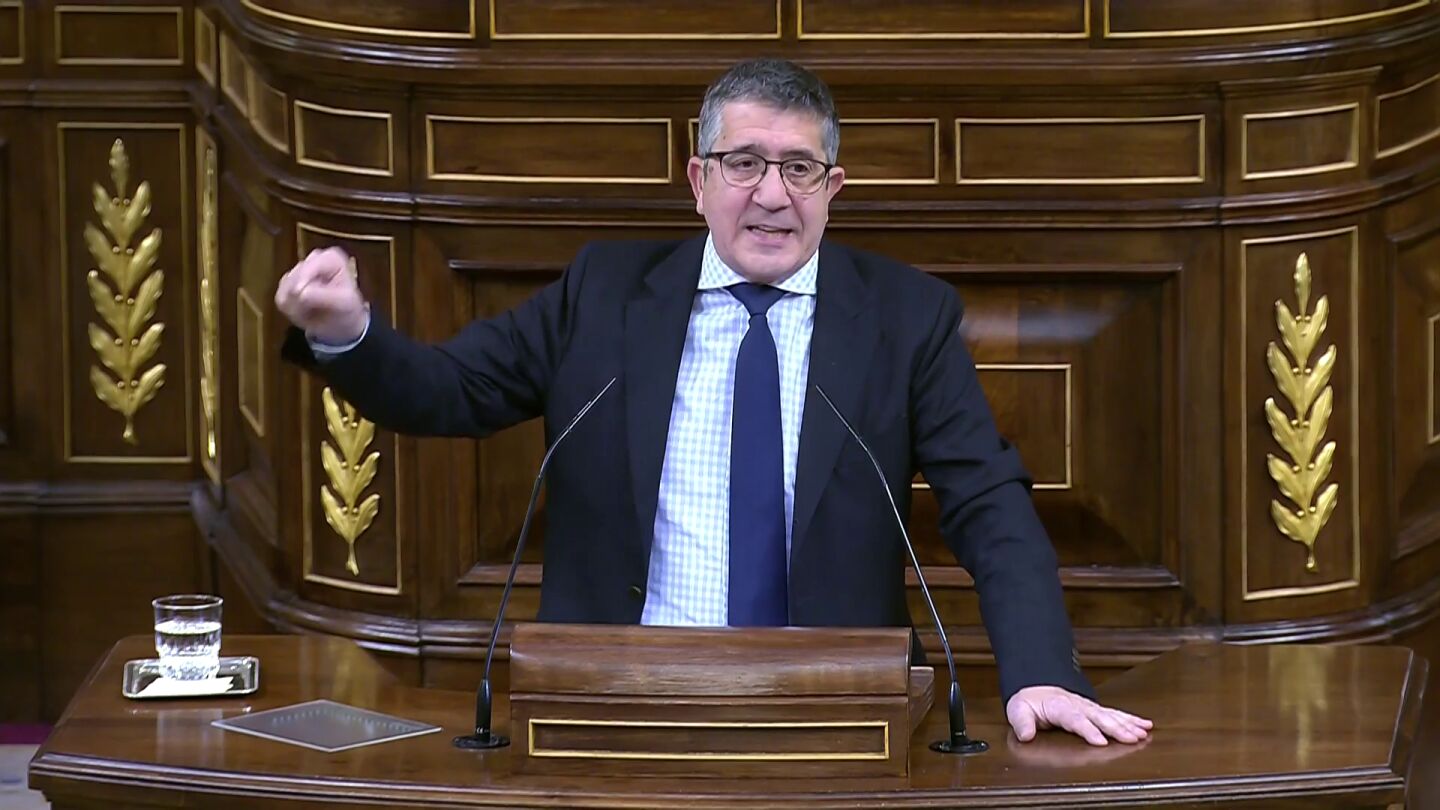 Patxi López, durante la moción de censura