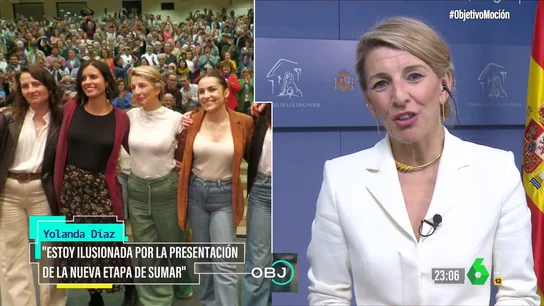Yolanda Díaz habla de la nueva etapa de Sumar: "Quiero que esté allí todo el mundo, todas las formaciones políticas" Yolanda Díaz habla de la nueva etapa de Sumar: "Quiero que esté allí todo el mundo, todas las formaciones políticas"