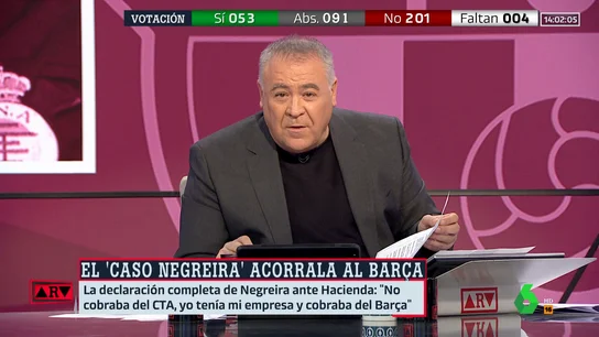 Ferreras, tajante el Caso Negreira: "Cada jornada se profundiza en el desprestigio de nuestra liga" Ferreras, tajante el Caso Negreira: "Cada jornada se profundiza en el desprestigio de nuestra liga"