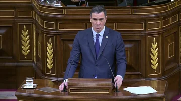 Pedro Sánchez en su última intervención en la moción de censura