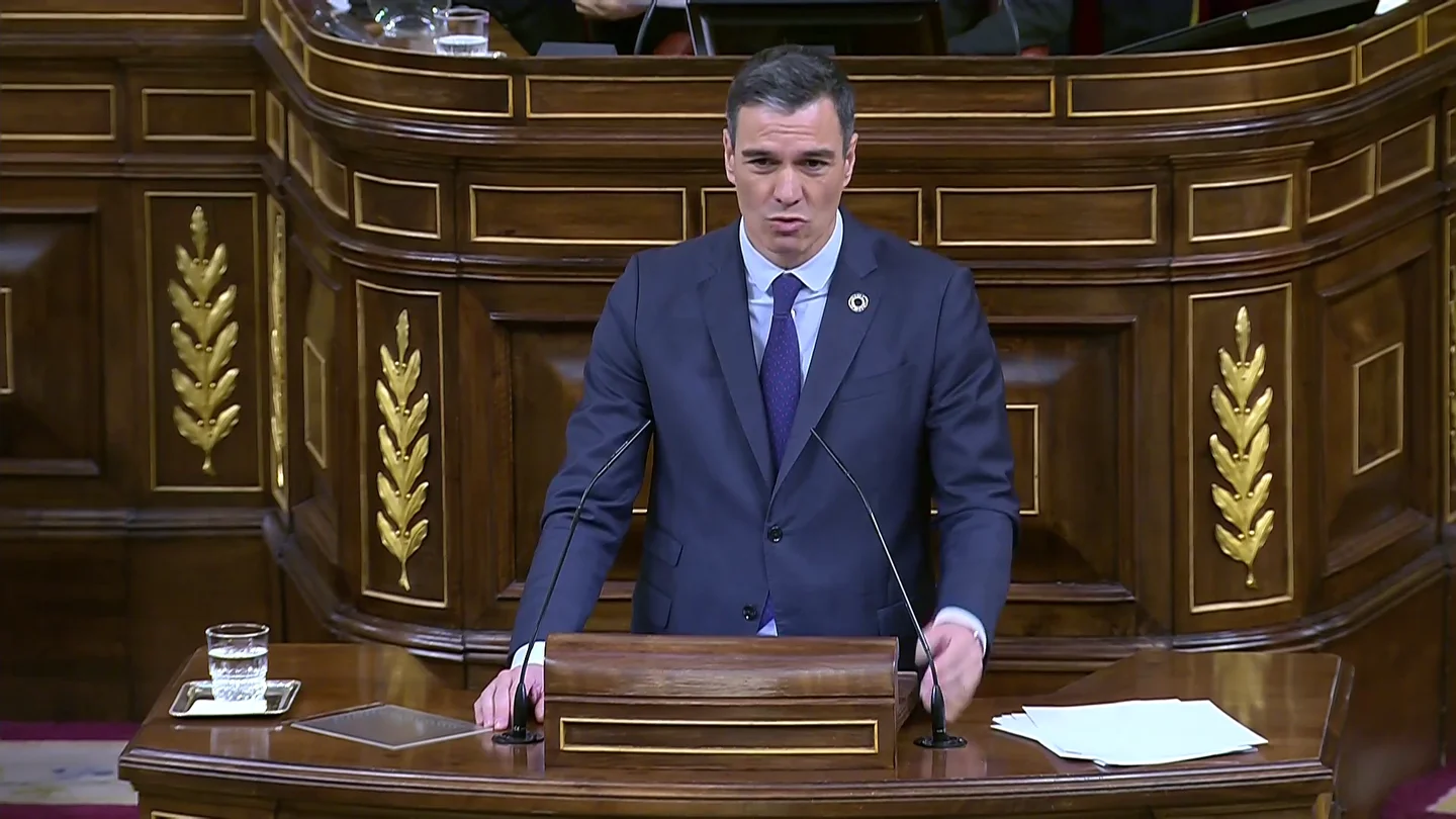 Pedro Sánchez en su última intervención en la moción de censura Pedro Sánchez en su última intervención en la moción de censura