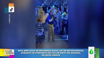 El baile de una empleada de seguridad que acapara todas las miradas en un concierto de Taylor Swift