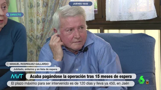 Manuel Rodríguez Gallardo. Jubilado, enfermo y en lista de espera