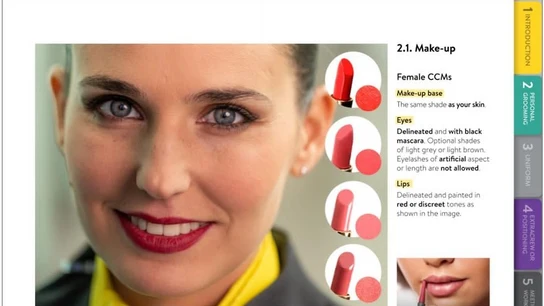 Otra imagen del polémico manual de estilo de Vueling Otra imagen del polémico manual de estilo de Vueling
