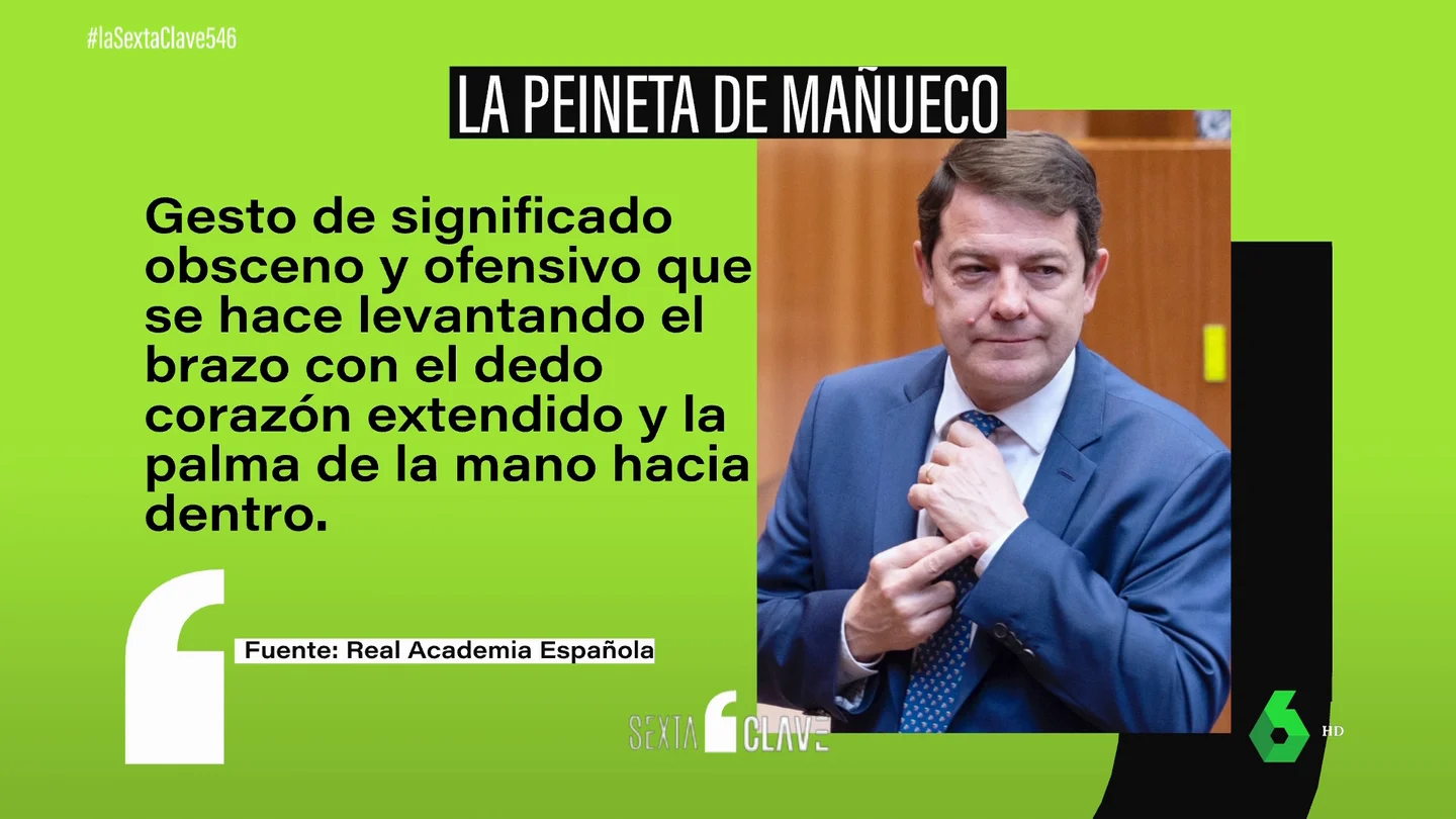 La secuencia de imágenes que demuestra que la peineta de Mañueco no fue un gesto "involuntario" La secuencia de imágenes que demuestra que la peineta de Mañueco no fue un gesto "involuntario"