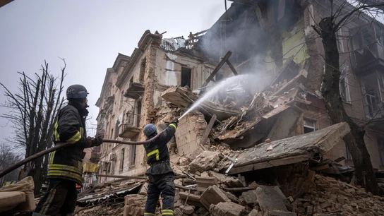 Imagen de un ataque ruso en la ciudad de Kryvyi Rih, en el mes de diciembre de 2022. Imagen de un ataque ruso en la ciudad de Kryvyi Rih, en el mes de diciembre de 2022.