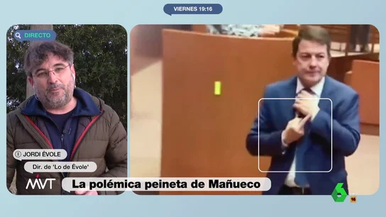 Jordi Évole habla claro sobre la peineta de Mañueco: "Estamos en el punto de empezar a sacar pecho por la mala educación" Jordi Évole habla claro sobre la peineta de Mañueco: "Estamos en el punto de empezar a sacar pecho por la mala educación"