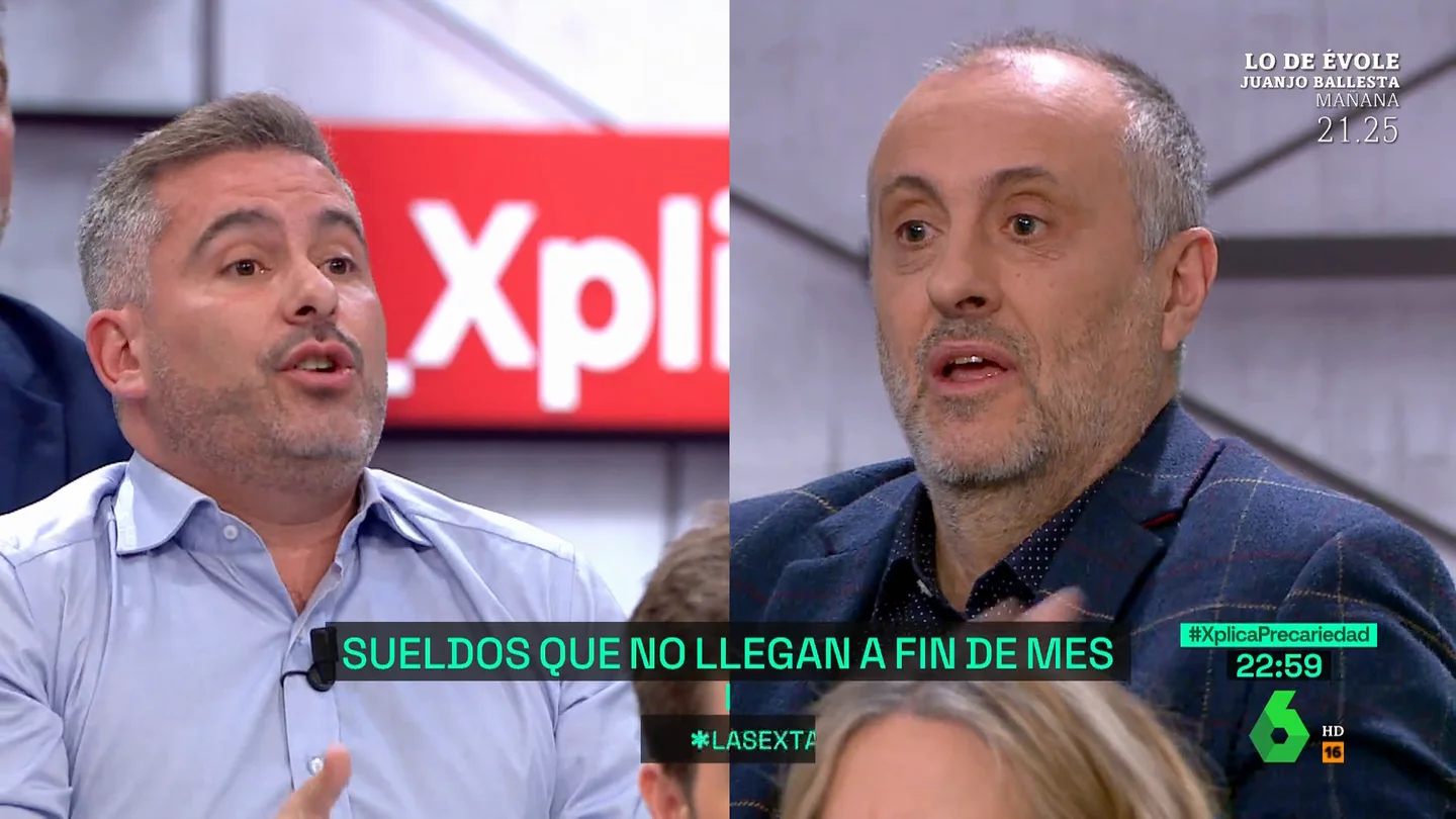 Tensión entre el dueño de peluquerías 'Rizos' e Inurrieta (economista): "No admito que digas que los empresarios somos defraudadores" Tensión entre el dueño de peluquerías 'Rizos' e Inurrieta (economista): "No admito que digas que los empresarios somos defraudadores"